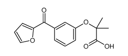 2-[3-(furan-2-carbonyl)phenoxy]-2-methylpropanoic acid结构式