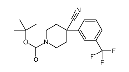 1-BOC-4-CYANO-4-(3-TRIFLUOROMETHYLPHENYL)-PIPERIDINE结构式