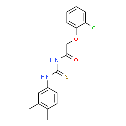 2-(2-chlorophenoxy)-N-{[(3,4-dimethylphenyl)amino]carbonothioyl}acetamide Structure