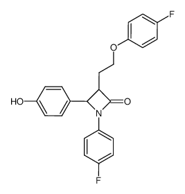 1-(4-fluorophenyl)-3-[2-(4-fluorophenoxy)ethyl]-4-(4-hydroxyphenyl)azetidin-2-one Structure