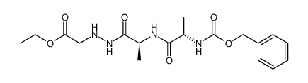 N1-(N-benzyloxycarbonylalanylalanyl)-N2-ethoxycarbonylmethylhydrazine结构式