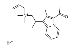 2-(3-acetyl-2-methylindolizin-1-yl)propyl-dimethyl-prop-2-enylazanium,bromide Structure