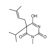5-(3-Methyl-2-butenyl)-5-isopropyl-1-methylbarbituric acid结构式