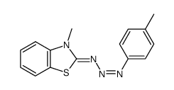 3-methyl-2-(p-tolyl-triazenylidene)-2,3-dihydro-benzothiazole结构式