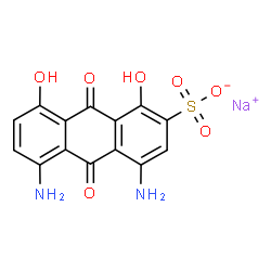 sodium 4,5-diamino-9,10-dihydro-1,8-dihydroxy-9,10-dioxoanthracene-2-sulphonate Structure