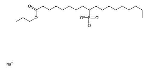 sodium 1-propyl 9(or 10)-sulphonatooctadecanoate structure