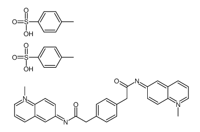 4-methylbenzenesulfonate,N-(1-methylquinolin-1-ium-6-yl)-2-[4-[2-[(1-methylquinolin-1-ium-6-yl)amino]-2-oxoethyl]phenyl]acetamide Structure