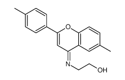 2-[[6-methyl-2-(4-methylphenyl)chromen-4-ylidene]amino]ethanol Structure