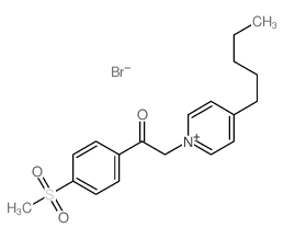 Pyridinium,1-[2-[4-(methylsulfonyl)phenyl]-2-oxoethyl]-4-pentyl-, bromide (1:1)结构式