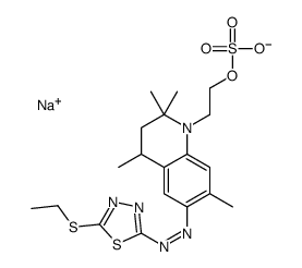 sodium 6-[[5-(ethylthio)-1,3,4-thiadiazol-2-yl]azo]-3,4-dihydro-2,2,4,7-tetramethyl-2H-quinoline-1-ethyl sulphate structure