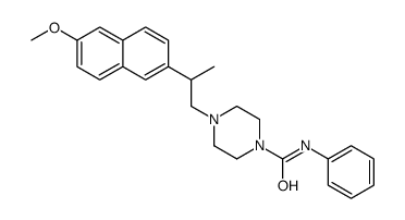 4-[2-(6-methoxynaphthalen-2-yl)propyl]-N-phenylpiperazine-1-carboxamide结构式