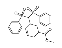 methyl 5-(bis(phenylsulfonyl)methyl)cyclohex-3-ene-1-carboxylate Structure