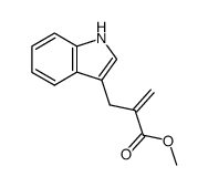 3-(2'-methoxycarbonyl-2'-propenyl)indole结构式