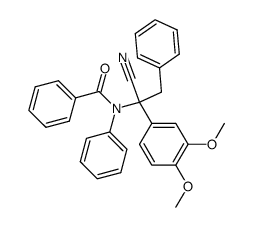 N-(1-cyano-1-(3,4-dimethoxyphenyl)-2-phenylethyl)-N-phenylbenzamide Structure