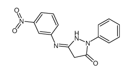 5-(3-nitroanilino)-2-phenyl-4H-pyrazol-3-one结构式