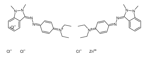 bis[3-[[4-(diethylamino)phenyl]azo]-1,2-dimethyl-1H-indazolium] tetrachlorozincate Structure