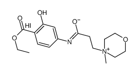 ethyl 2-hydroxy-4-[3-(4-methylmorpholin-4-ium-4-yl)propanoylamino]benzoate,iodide结构式