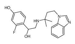 4-[2-[[4-(benzimidazol-1-yl)-2-methylbutan-2-yl]amino]-1-hydroxyethyl]-3-fluorophenol结构式