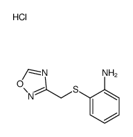 Benzenamine, 2-((1,2,4-oxadiazol-3-ylmethyl)thio)-, monohydrochloride Structure