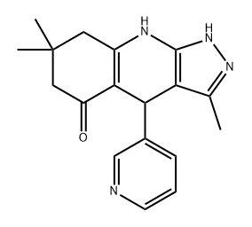 3,7,7-Trimethyl-4-(pyridin-3-yl)-2,4,6,7,8,9-hexahydro-5H-pyrazolo[3,4-b]quinolin-5-one picture