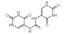 Thiourea, N,N'-bis(1,2,3,4-tetrahydro-2,4-dioxo-5-pyrimidinyl)- structure