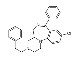 9-chloro-7-phenyl-3-(2-phenylethyl)-2,4,4a,5-tetrahydro-1H-pyrazino[1,2-a][1,4]benzodiazepine结构式