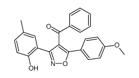 3-(2-hydroxy-5-methylphenyl)-4-benzoyl-5-(p-methoxyphenyl)isoxazole Structure