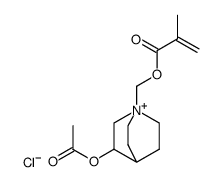 3-acetoxy-1-((methacryloyloxy)methyl)quinuclidin-1-ium chloride结构式