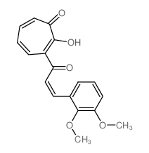3-[3-(2,3-dimethoxyphenyl)prop-2-enoyl]-2-hydroxy-cyclohepta-2,4,6-trien-1-one结构式