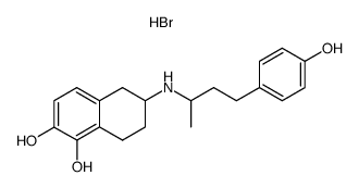 6-[3-(4-Hydroxy-phenyl)-1-methyl-propylamino]-5,6,7,8-tetrahydro-naphthalene-1,2-diol; hydrobromide结构式