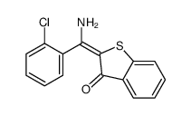 2-[amino-(2-chlorophenyl)methylidene]-1-benzothiophen-3-one Structure