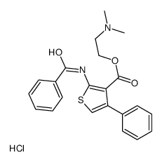 2-(dimethylamino)ethyl 2-benzamido-4-phenylthiophene-3-carboxylate,hydrochloride结构式