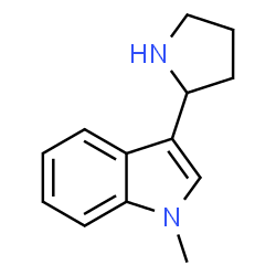 1H-Indole,1-methyl-3-(2-pyrrolidinyl)-(9CI) structure