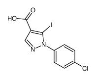 1-(4-chlorophenyl)-5-iodopyrazole-4-carboxylic acid结构式