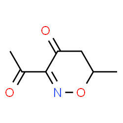 4H-1,2-Oxazin-4-one, 3-acetyl-5,6-dihydro-6-methyl- (9CI) structure