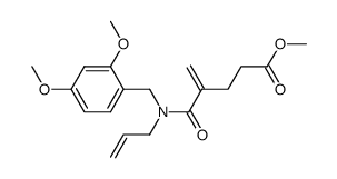 4-[allyl-(2,4-dimethoxy-benzyl)-carbamoyl]-pent-4-enoic acid methyl ester结构式