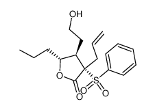 (3S,4R,5R)-3-allyl-3-benzenesulfonyl-4-(2-hydroxyethyl)-5-propyldihydrofuran-2(3H)-one结构式