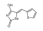 (5E)-5-(thiophen-2-ylmethylidene)-1,3-selenazolidine-2,4-dione结构式