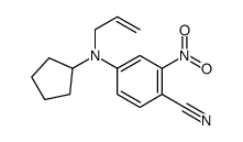 4-[cyclopentyl(prop-2-enyl)amino]-2-nitrobenzonitrile结构式