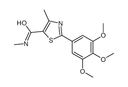 N,4-dimethyl-2-(3,4,5-trimethoxyphenyl)-1,3-thiazole-5-carboxamide结构式