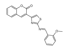 3-(2-{[1-(2-Methoxy-phenyl)-meth-(E)-ylidene]-amino}-thiazol-4-yl)-chromen-2-one Structure