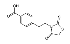4-[2-(4-oxo-2-sulfanylidene-1,3-thiazolidin-3-yl)ethyl]benzoic acid Structure