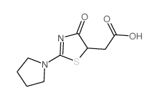 (4-OXO-2-PYRROLIDIN-1-YL-4,5-DIHYDRO-1,3-THIAZOL-5-YL)ACETIC ACID结构式