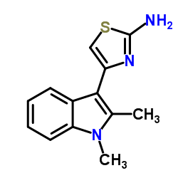 4-(1,2-DIMETHYL-1H-INDOL-3-YL)-THIAZOL-2-YLAMINE结构式