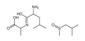 (2S)-2-[[(2S)-2-amino-4-methylpentanoyl]amino]propanoic acid,2-methyl-1-[(R)-methylsulfinyl]propane结构式