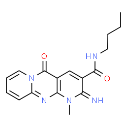 N-butyl-2-imino-1-methyl-5-oxo-1,5-dihydro-2H-dipyrido[1,2-a:2,3-d]pyrimidine-3-carboxamide Structure
