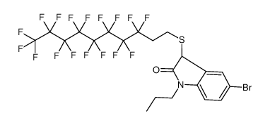 5-bromo-3-(3,3,4,4,5,5,6,6,7,7,8,8,9,9,10,10,10-heptadecafluorodecane-1-sulfonyl)-1-propyl-1,3-dihydroindole-2-one Structure
