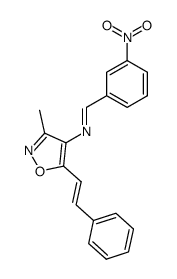 [3-Methyl-5-((E)-styryl)-isoxazol-4-yl]-[1-(3-nitro-phenyl)-meth-(Z)-ylidene]-amine Structure