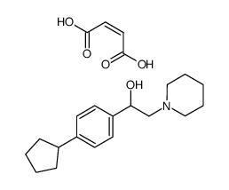 1-(4-Cyclopentyl-phenyl)-2-piperidin-1-yl-ethanol; compound with (Z)-but-2-enedioic acid结构式