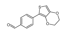 4-(2,3-二氢噻吩并[3,4-b]-1,4-二噁英-5-基)-苯甲醛结构式